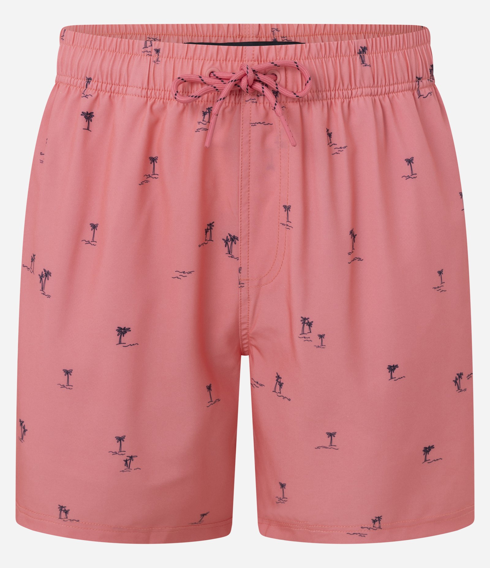Bermuda de Banho em Microfibra com Estampa de Mini Coqueiros Rosa 4