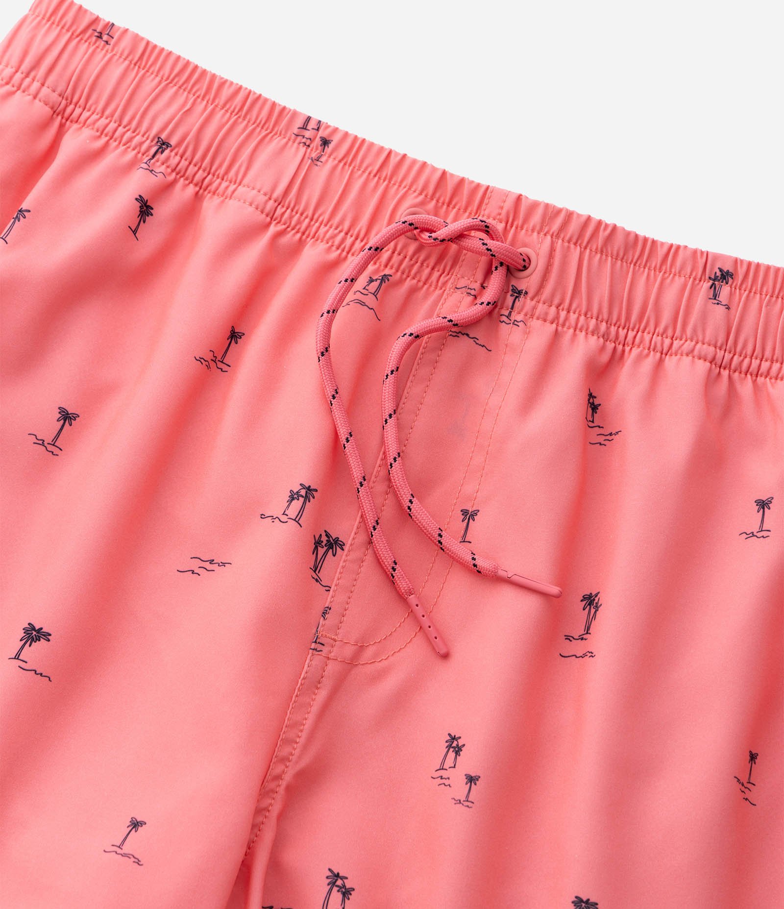 Bermuda de Banho em Microfibra com Estampa de Mini Coqueiros Rosa 6