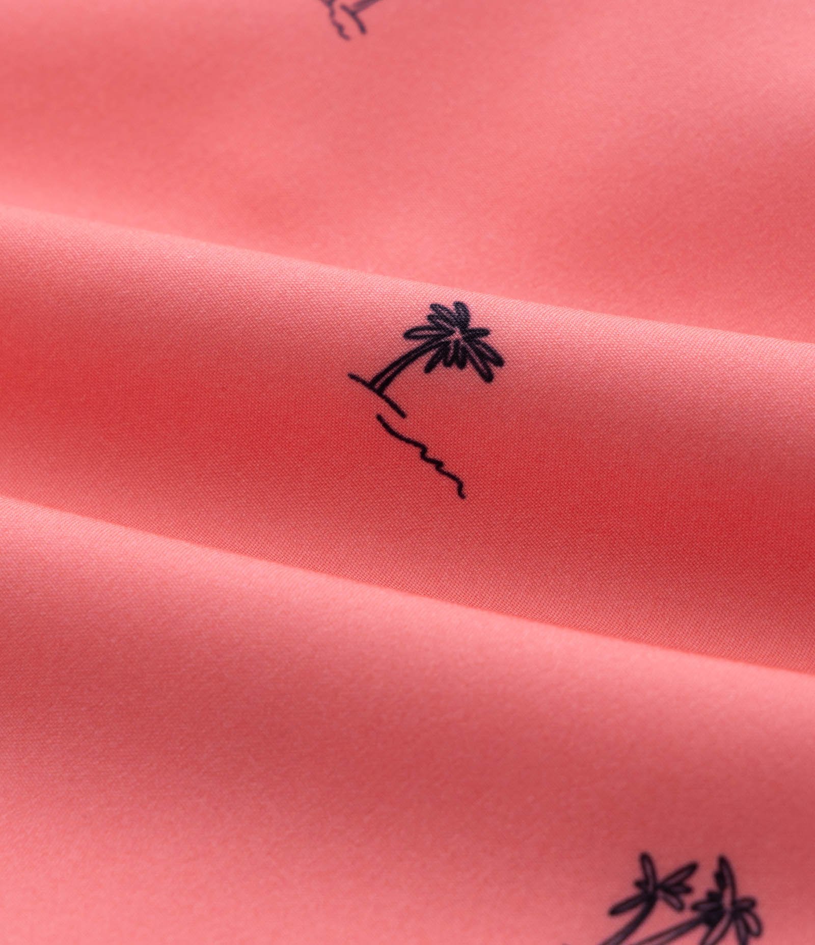 Bermuda de Banho em Microfibra com Estampa de Mini Coqueiros Rosa 7