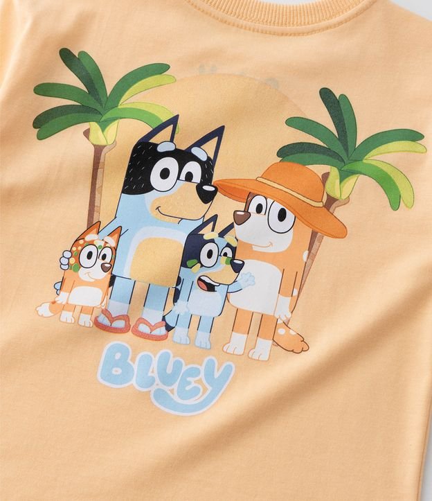 Camiseta Infantil Estampa Frente e Costas Bluey e Bingo - Tam 2 a 6 Anos
