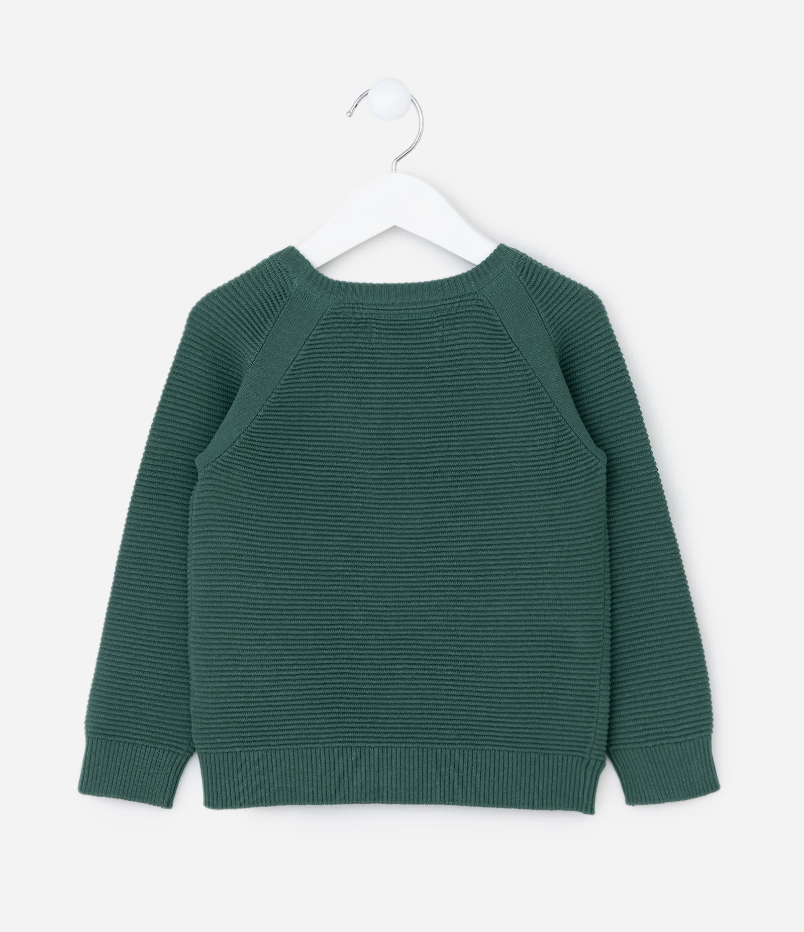 Casaco Infantil em Tricô Texturizado com Manga Raglan – Tam 1 a 4 Anos Verde 2