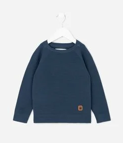 Casaco Infantil em Tricô Texturizado com Manga Raglan – Tam 1 a 4 Anos