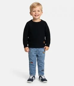 Casaco Infantil em Tricô Texturizado com Manga Raglan – Tam 1 a 4 Anos