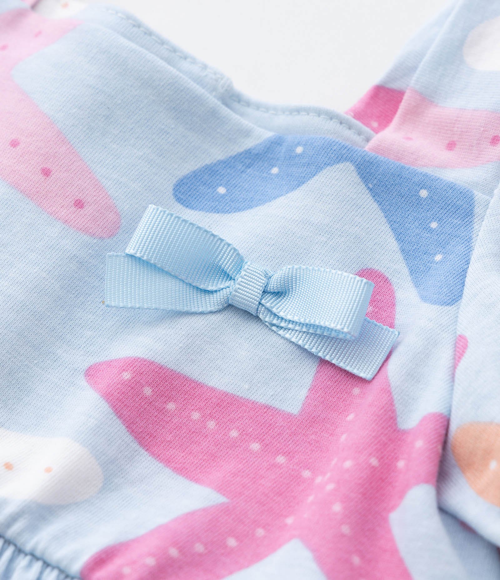 Vestido Infantil com Estampa de Estrelas - Tam 0 a 18 meses Azul 8