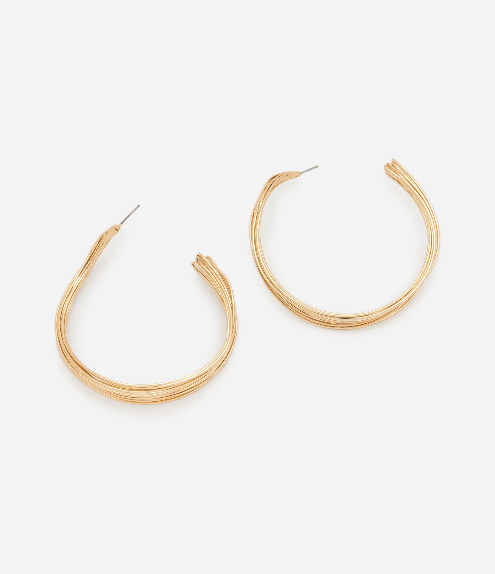 Brinco Argola Grande Aramado Dourado 1