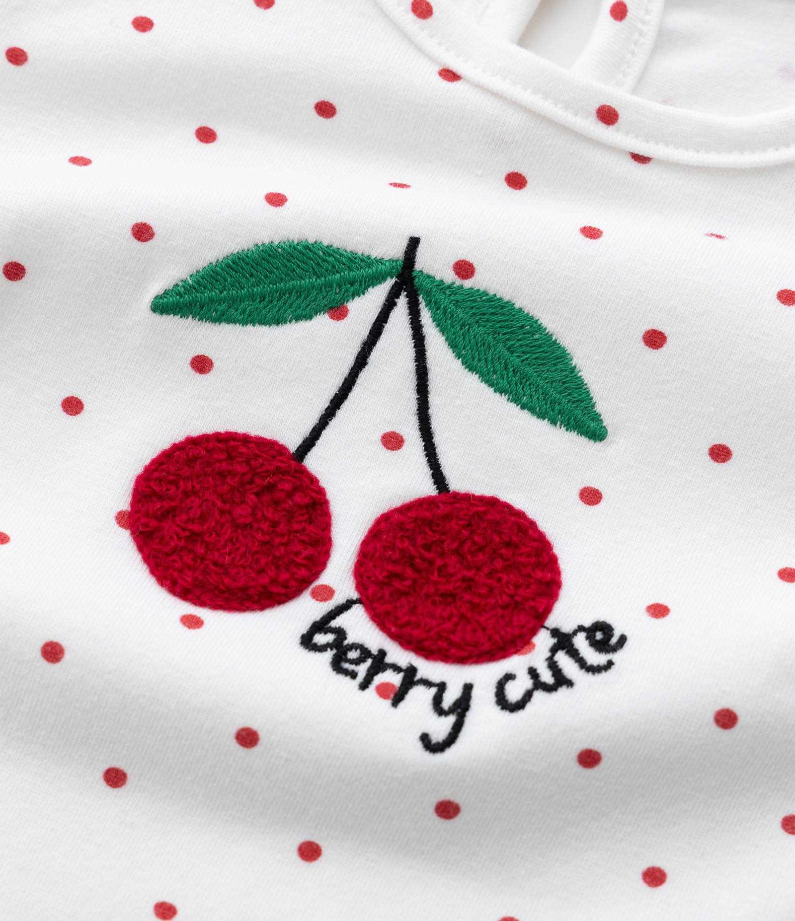 Conjunto Infantil com Estampa de Cereja - Tam 0 a 18 Meses Vermelho 12