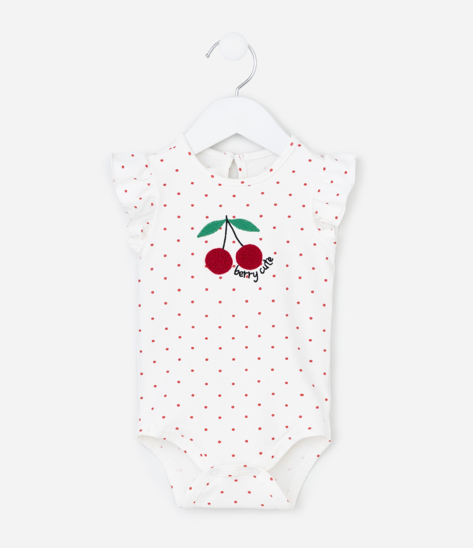 Conjunto Infantil com Estampa de Cereja - Tam 0 a 18 Meses Vermelho 2