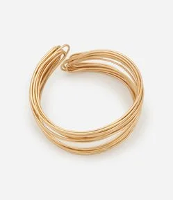 Bracelete Rígido com Acabamento Aramado Torcido