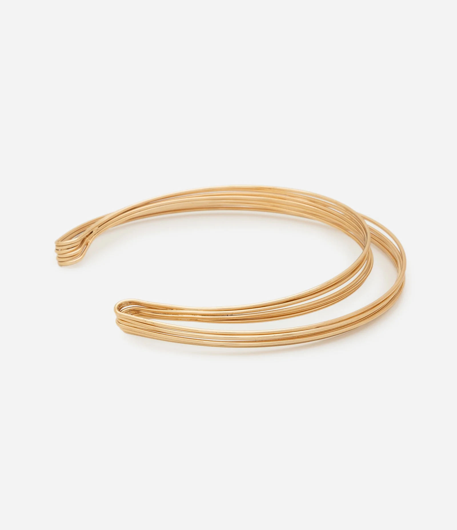 Gargantilha Rígida Aberta em Formato de Lua Dourado 2