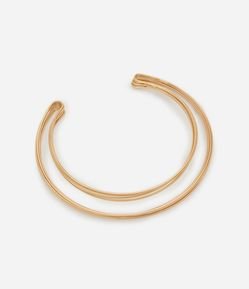 Gargantilha Rígida Aberta em Formato de Lua