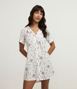 Camisola Americana em Viscose com Estampa Mística