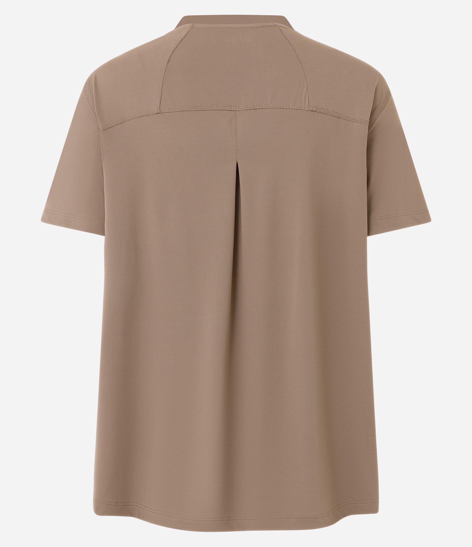 Camiseta Esportiva Manga Curta em Poliamida Marrom 3