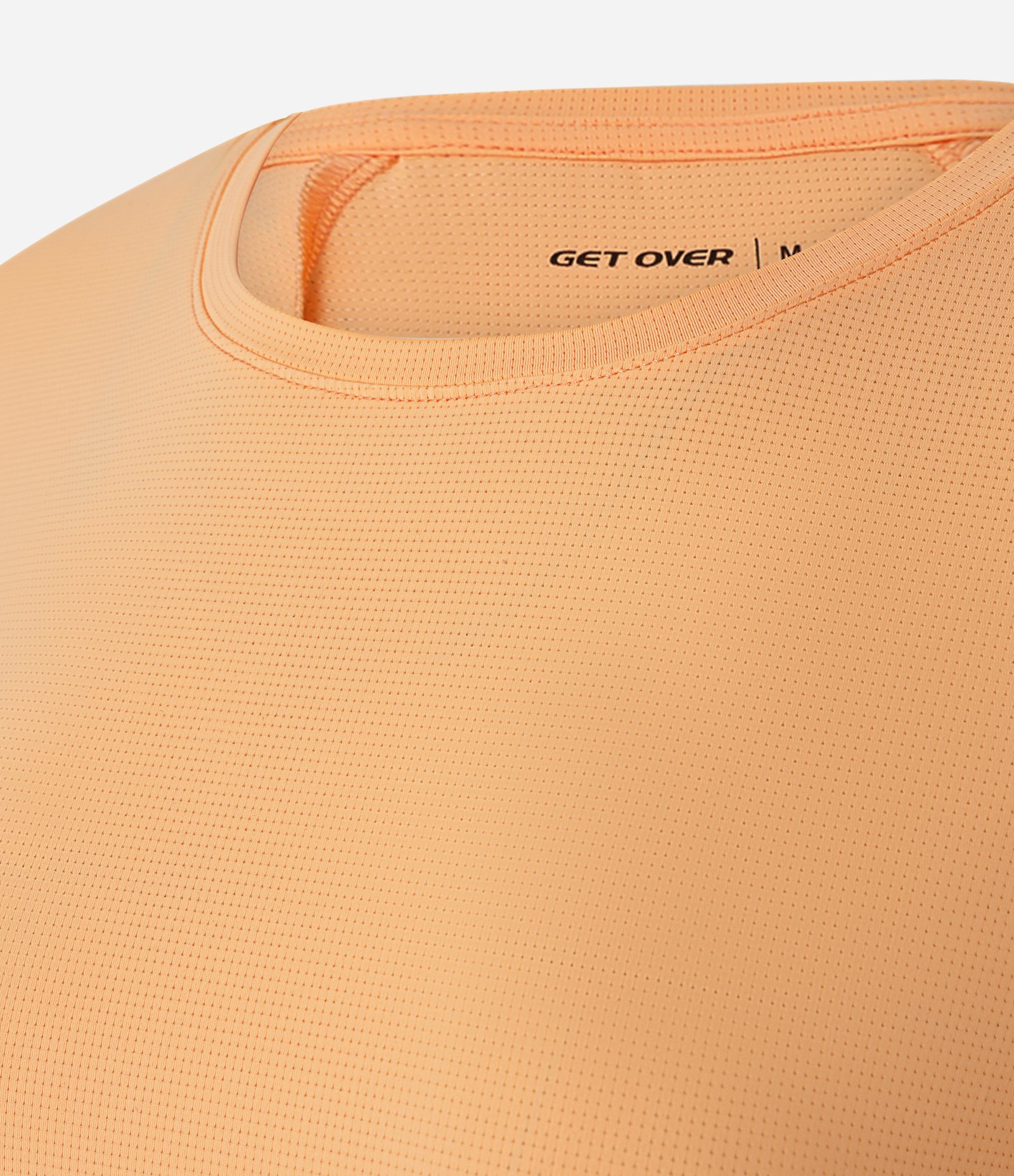 Camiseta Esportiva Manga Curta em Poliamida Laranja 2