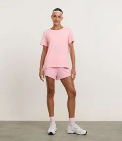 Camiseta Esportiva Manga Curta em Poliamida