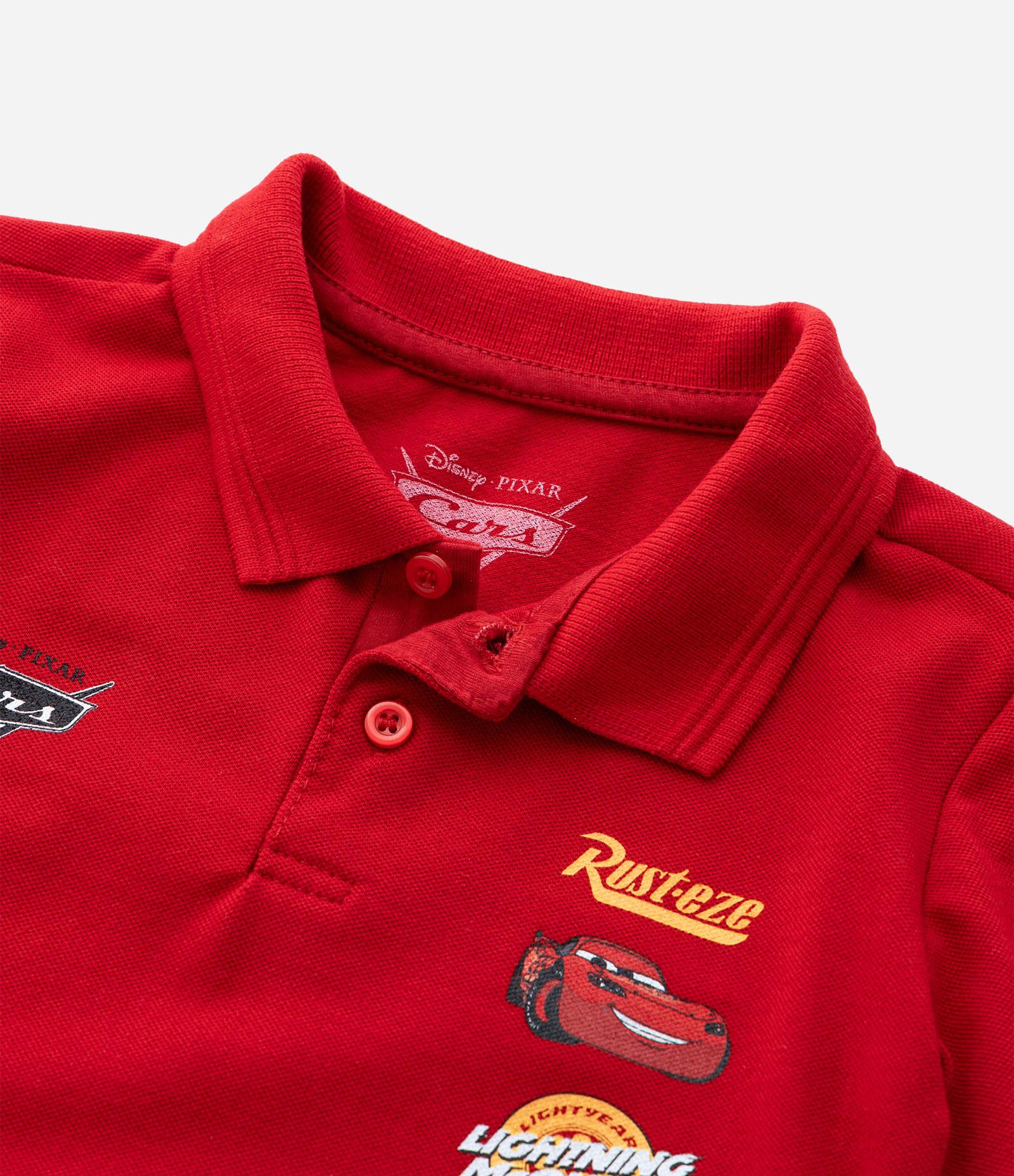 Camiseta Polo em Piquet com Estampa Carros - Tam 2 A 6 Anos Vermelho 5