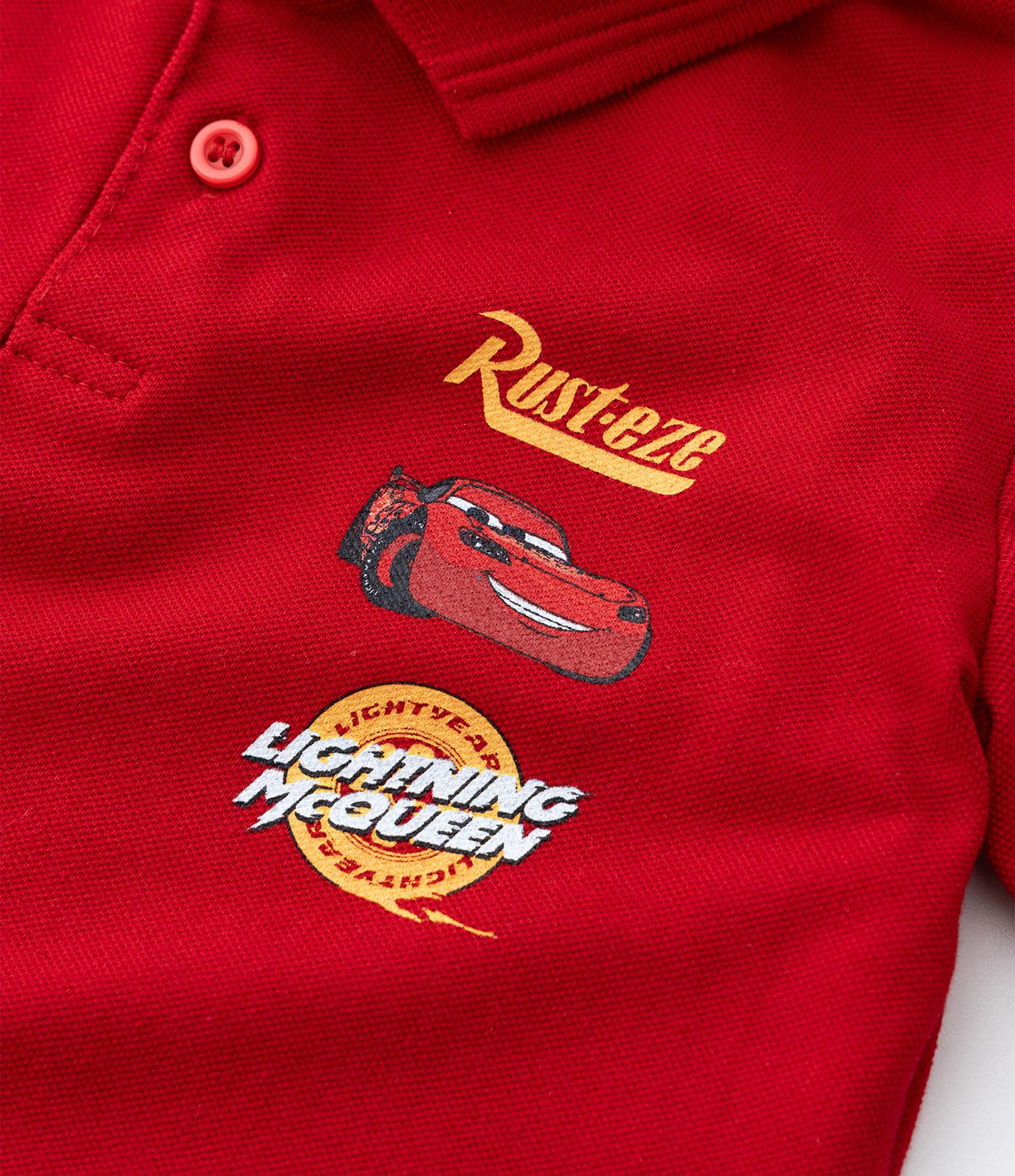 Camiseta Polo em Piquet com Estampa Carros - Tam 2 A 6 Anos Vermelho 7
