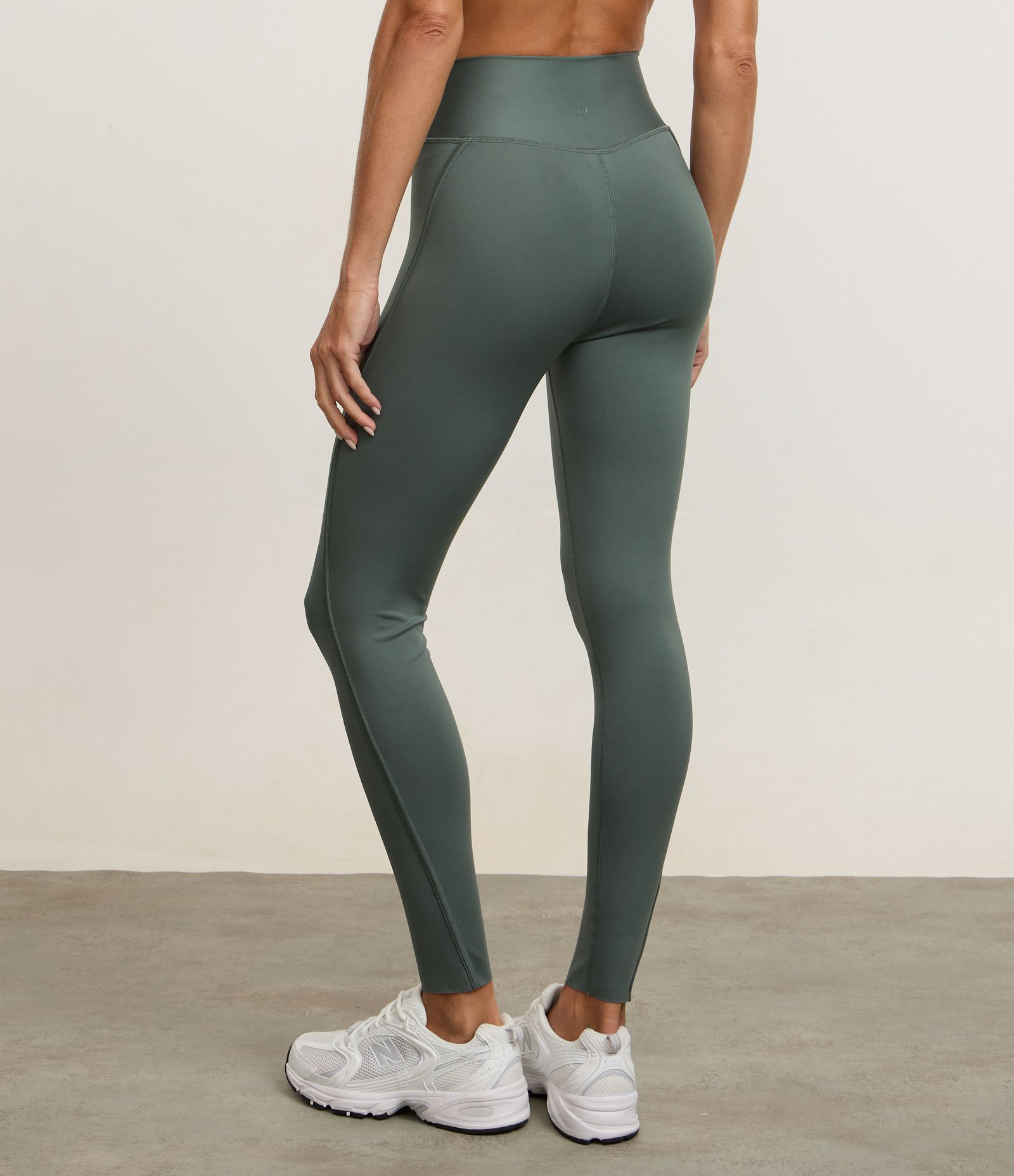 Calça Legging Cós Alto com Viés Sobreposto Verde 4