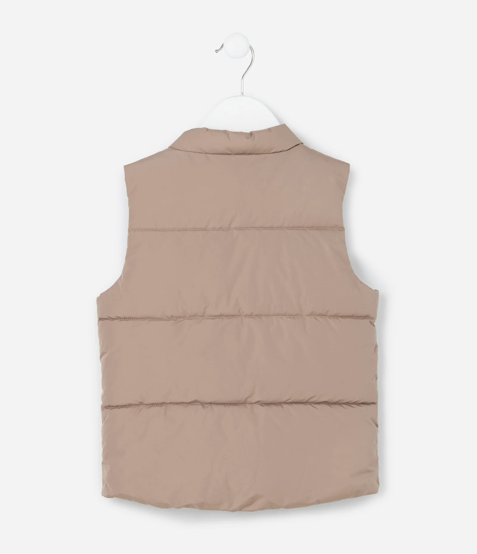 Colete Puffer Infantil com Bolsos de Lapela – Tam 1 a 6 Anos Bege 3