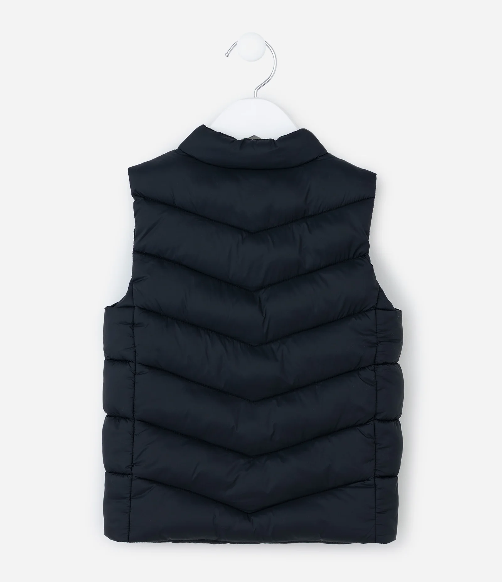 Colete Básico Infantil em Microfibra  com Gola Alta - Tam 1 A 4 Anos Preto 3