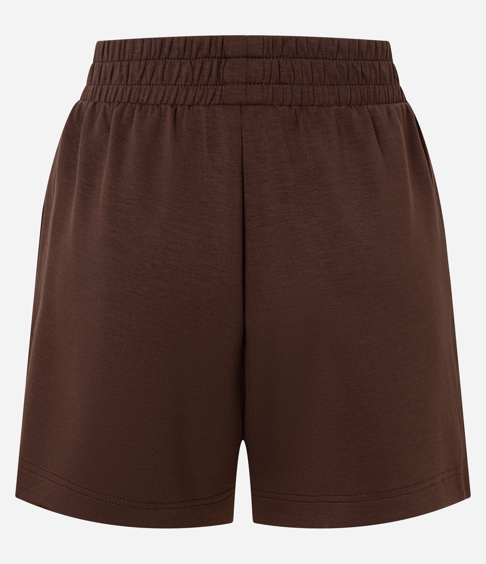Bermuda Esportiva em Modal com Detalhe de Pregas Marrom 5