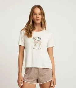 Pijama Short Doll com Estampa Poá