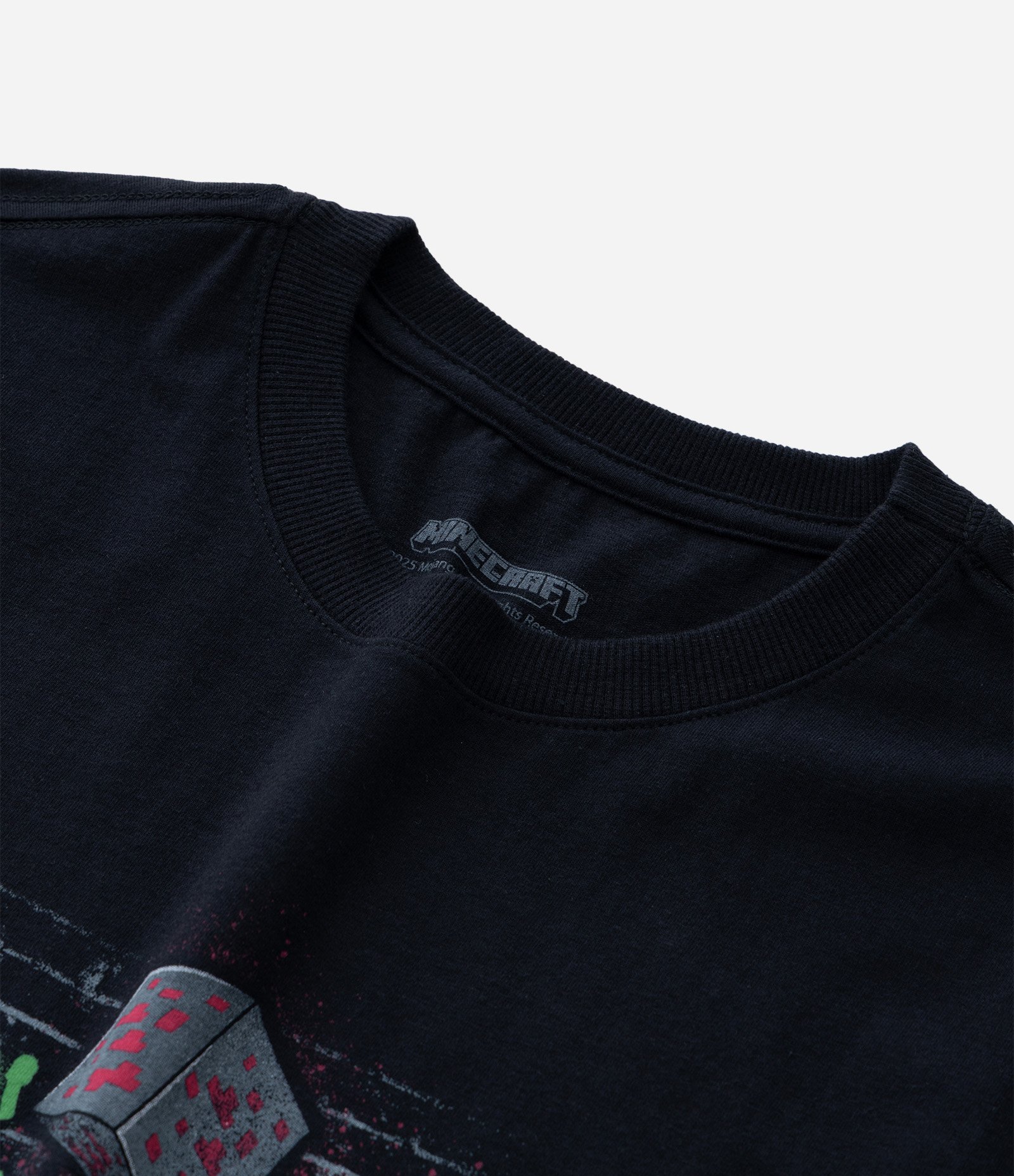 Camiseta Infantil com Estampa Minecraft - Tam 5 a 14  Anos Preto 5