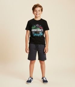 Camiseta Infantil com Estampa Minecraft - Tam 5 a 14  Anos