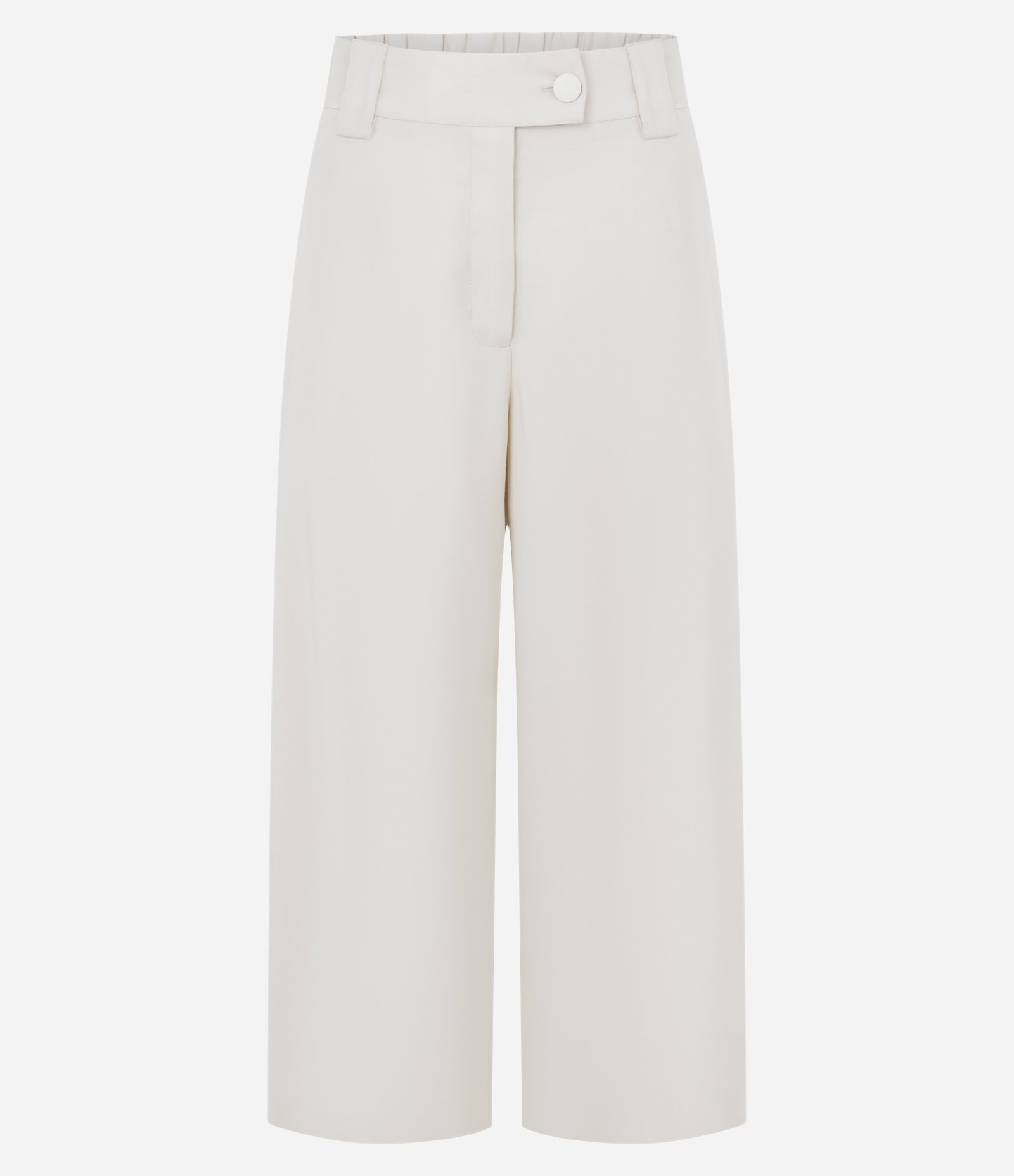Calça Pantacourt com Cós Transpassado e Botão Off White 5