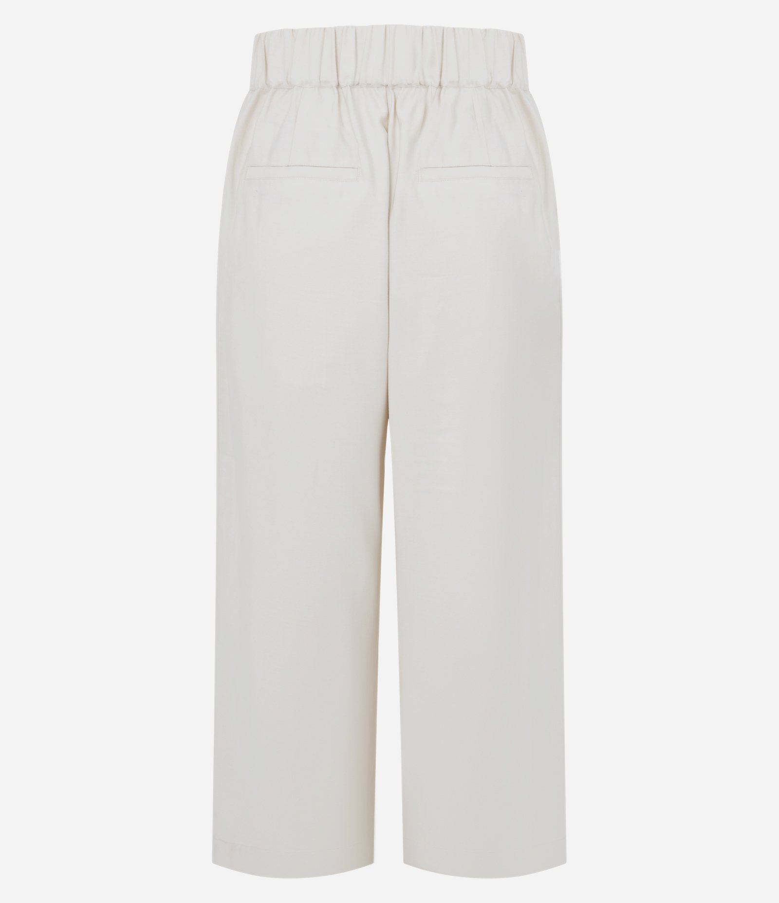 Calça Pantacourt com Cós Transpassado e Botão Off White 6
