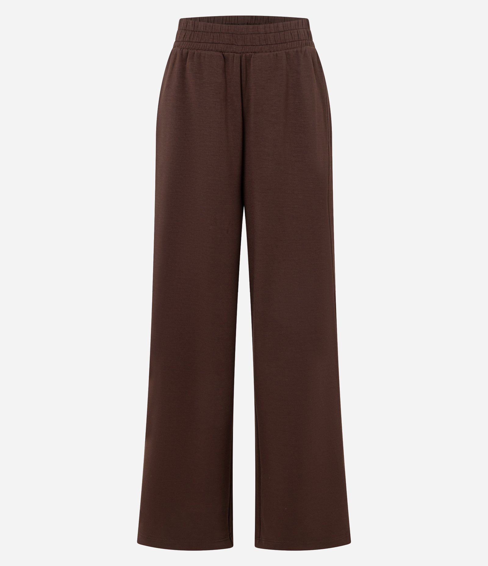 Calça Reta Esportiva com Detalhe Lateral Contrastante Marrom 6