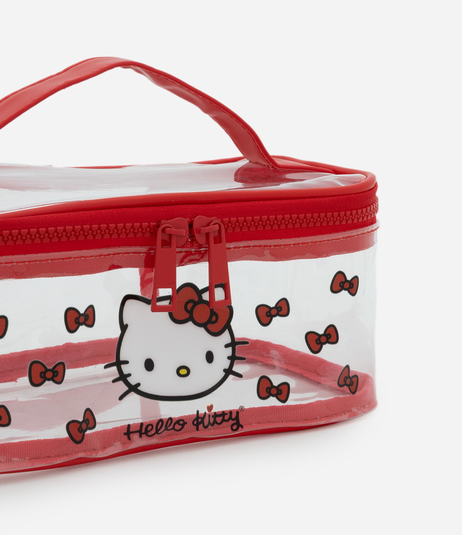 Kit 03 Nécessaires Transparentes com Estampa Hello Kitty Vermelho 3
