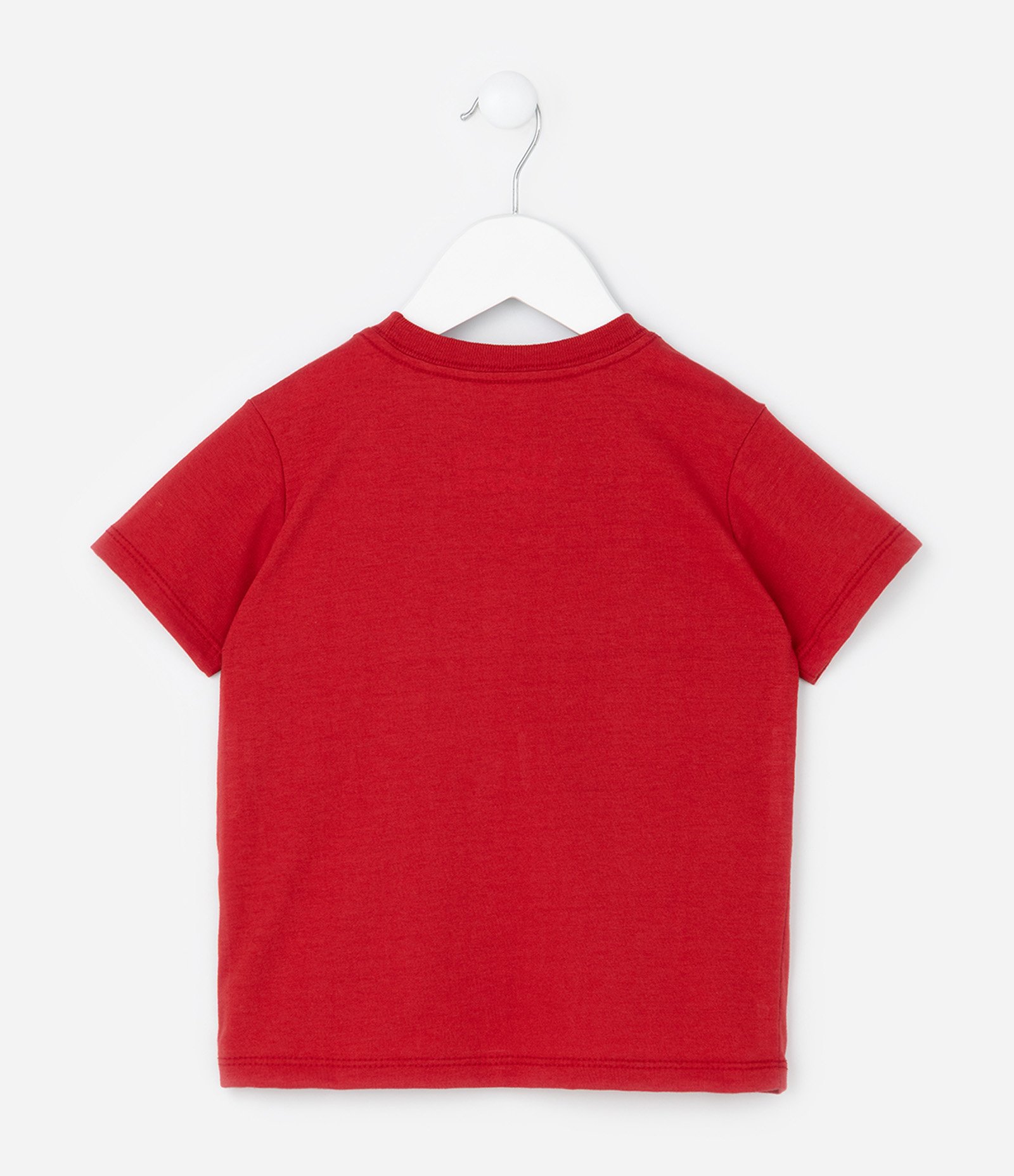 Camiseta Infantil com Estampa Listra e Mickey Mouse - Tam 1 a 6 anos Vermelho 2