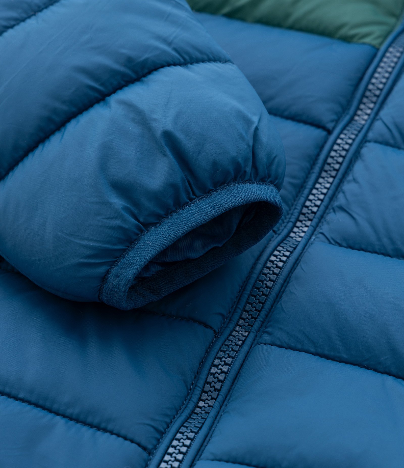 Jaqueta Infantil Puffer com Capuz de Dinossauro – Tam 1 a 6 Anos Azul/Verde 8