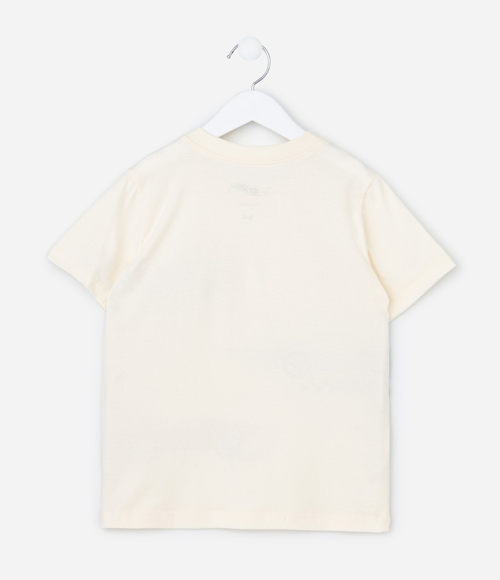 Camiseta Infantil com Estampa Carros Hot Wheels - Tam 3 a 8 Anos Off White 2