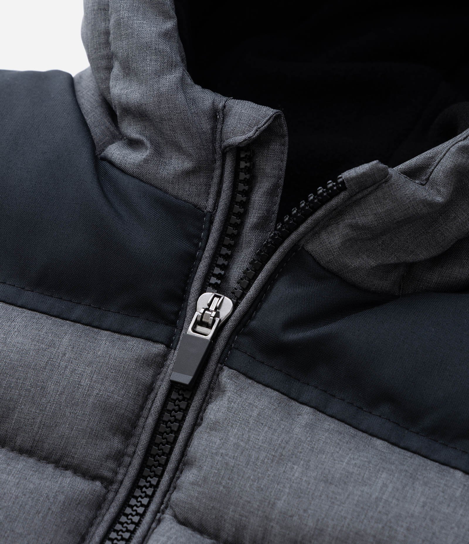 Jaqueta Infantil com Capuz e Recorte Texturizado – Tam 1 a 4 Anos Cinza 5