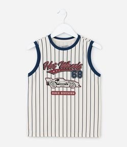 Regata Infantil com Tecnologia Dry Listrada Hot Wheels - Tam 4 a 10 Anos