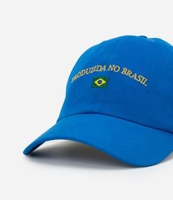 Boné Aba Curva em Sarja com Bordado Produzida no Brasil