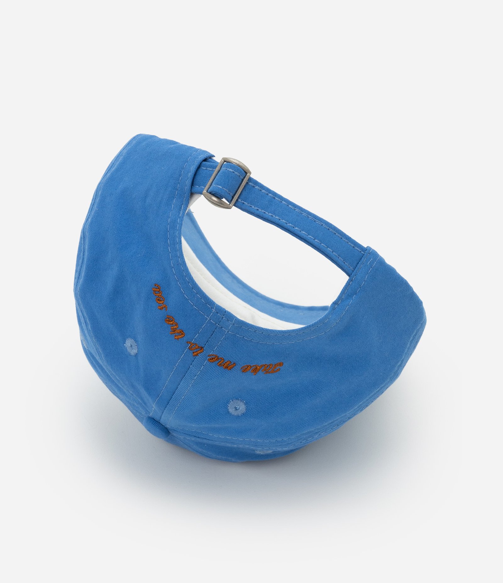 Boné Aba Curva em Sarja com Bordado Estrela do Mar Azul 4