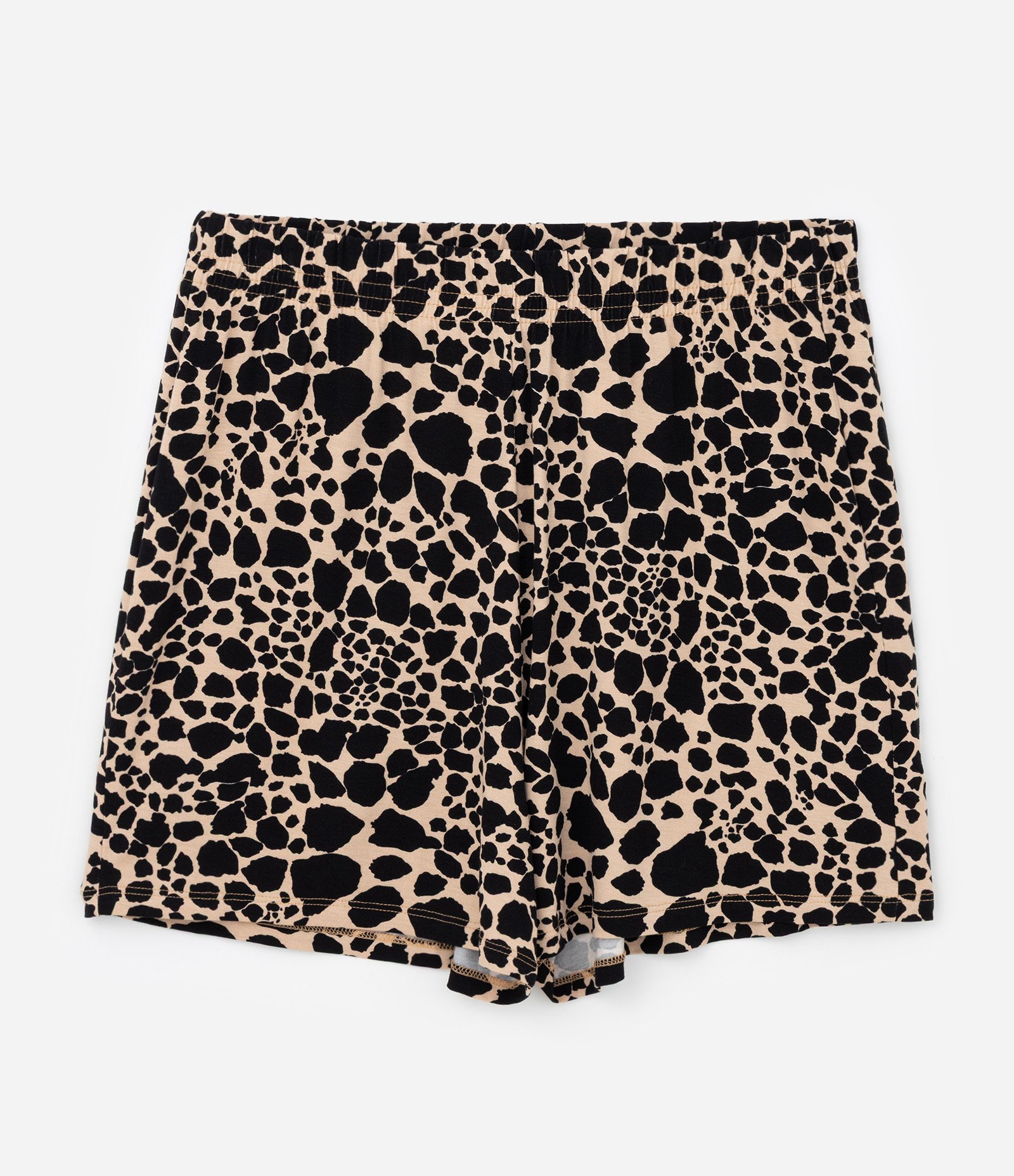 Pijama Short Doll em Viscolycra com Estampa Animal Print Onça Curve & Plus Size Marrom 4