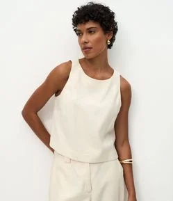 Blusa Estruturada em Viscose com Alça Larga