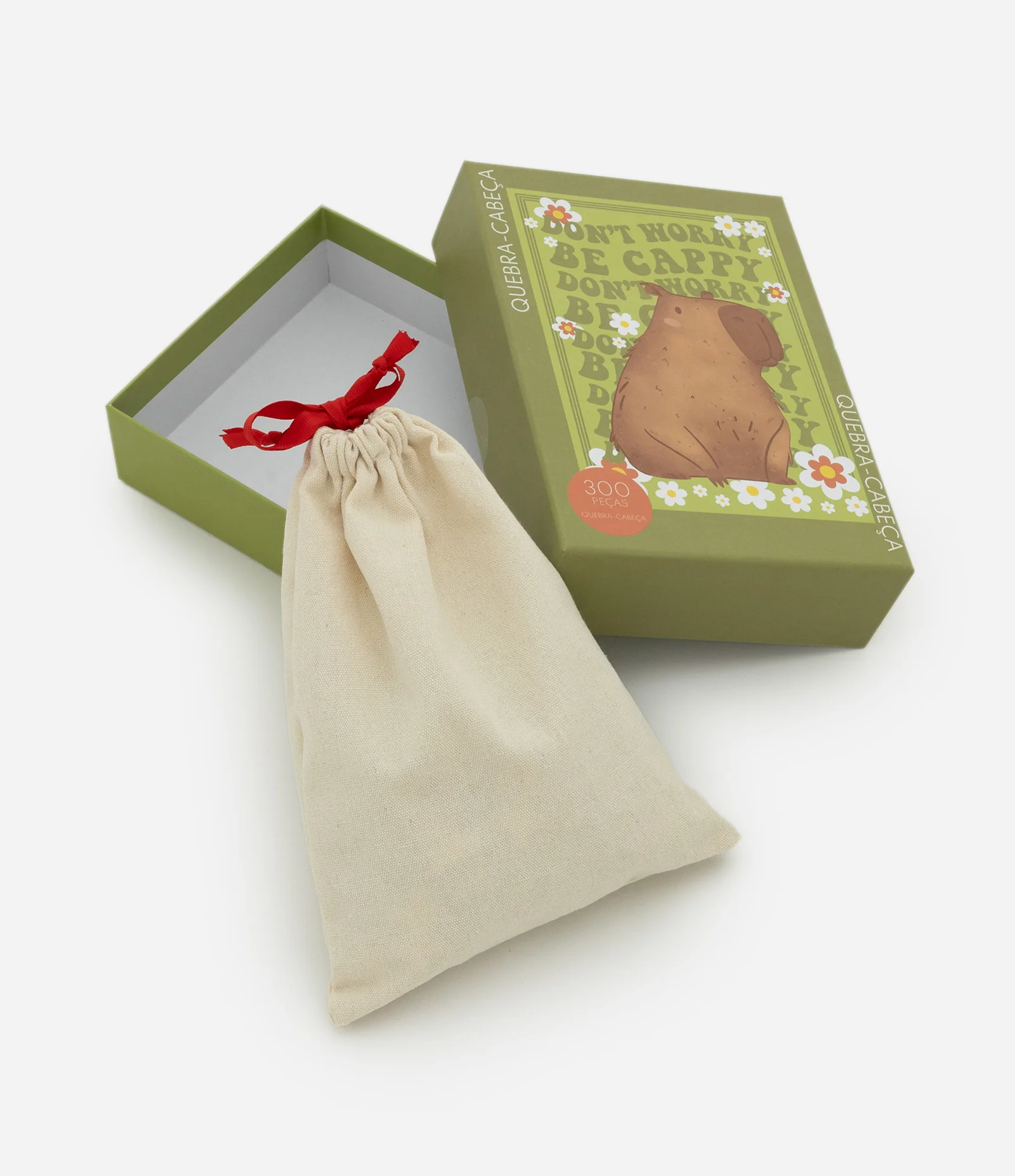 Quebra Cabeça de Capivara com Caixa e Saquinho Multicores 1