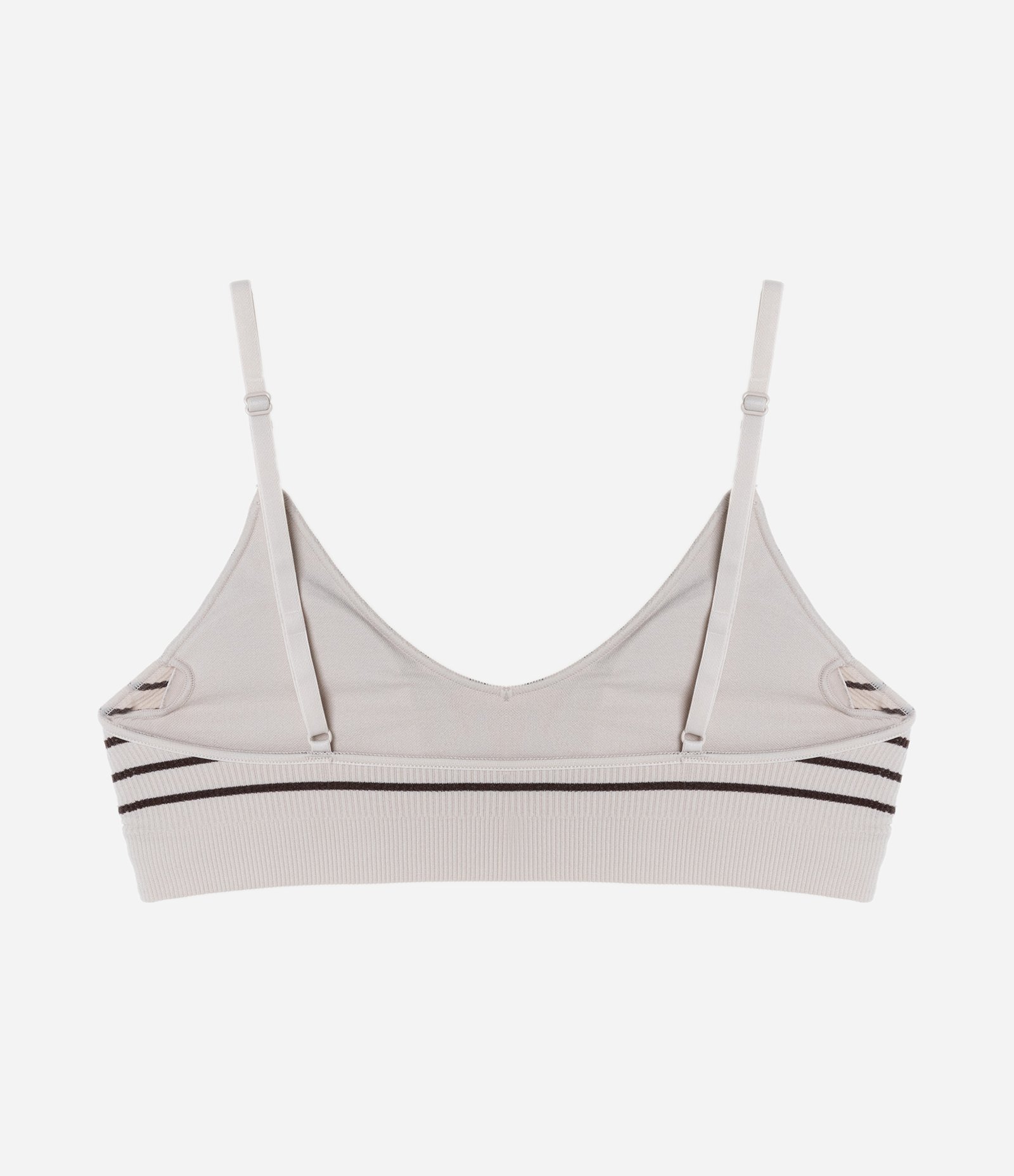 Sutiã Top Texturizado com Bojo Removível e Listrado Cinza 2