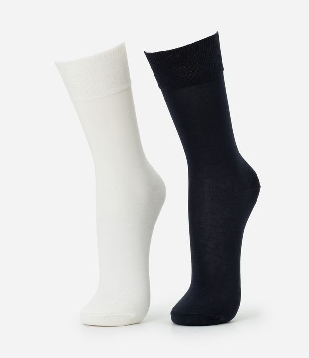 Kit 02 Meias Cano Alto em Poliamida com Bambu