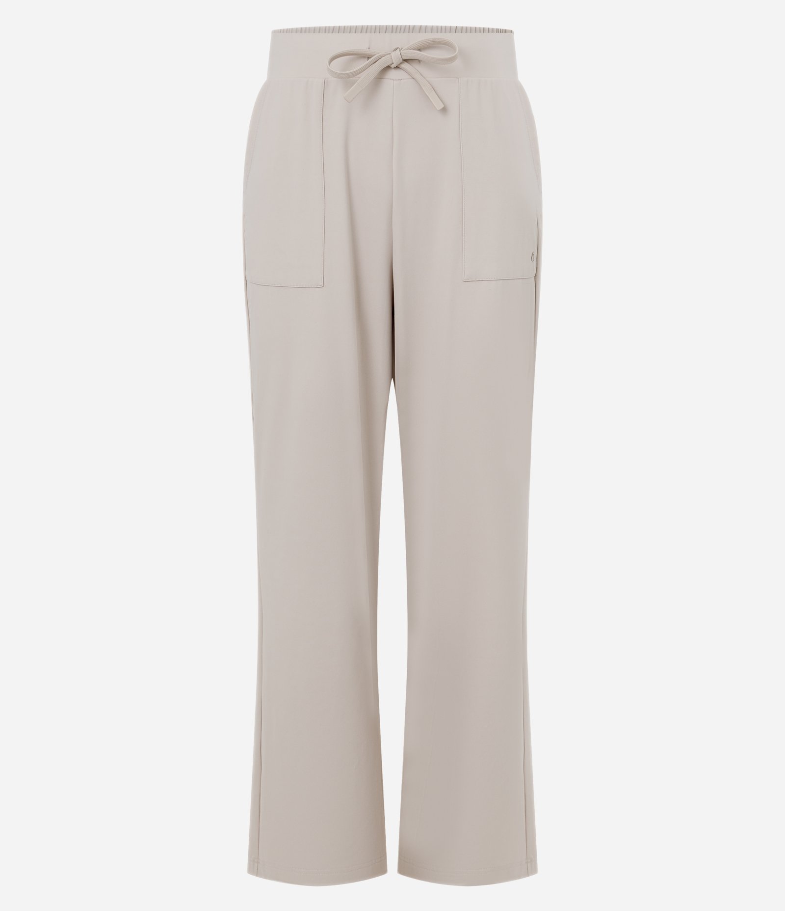 Calça Reta em Microfibra com Amarração no Cós Cinza 5