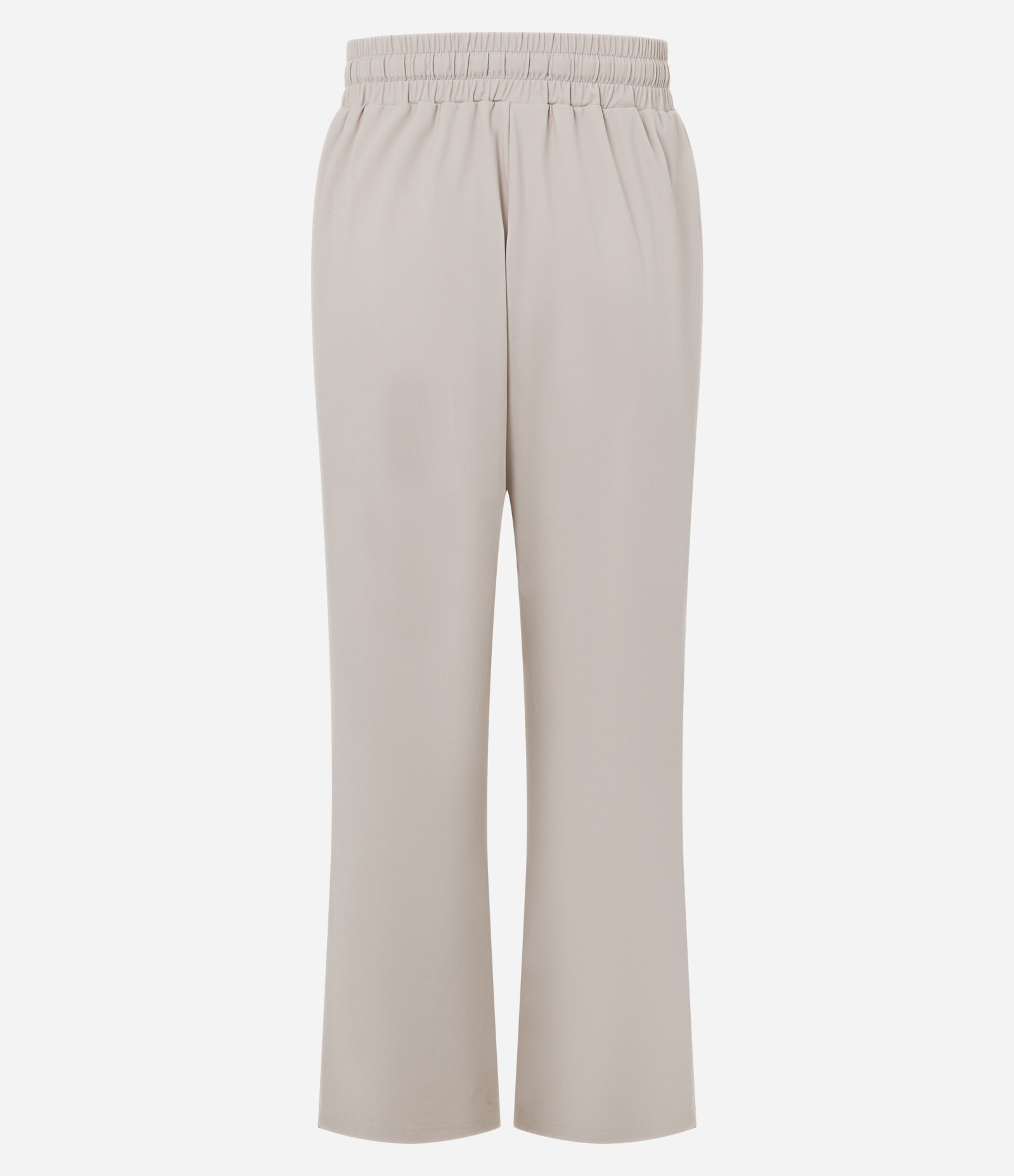 Calça Reta em Microfibra com Amarração no Cós Cinza 6