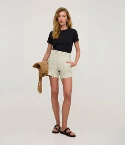 Blusa Slim Básica em Algodão Peruano com Gola Redonda