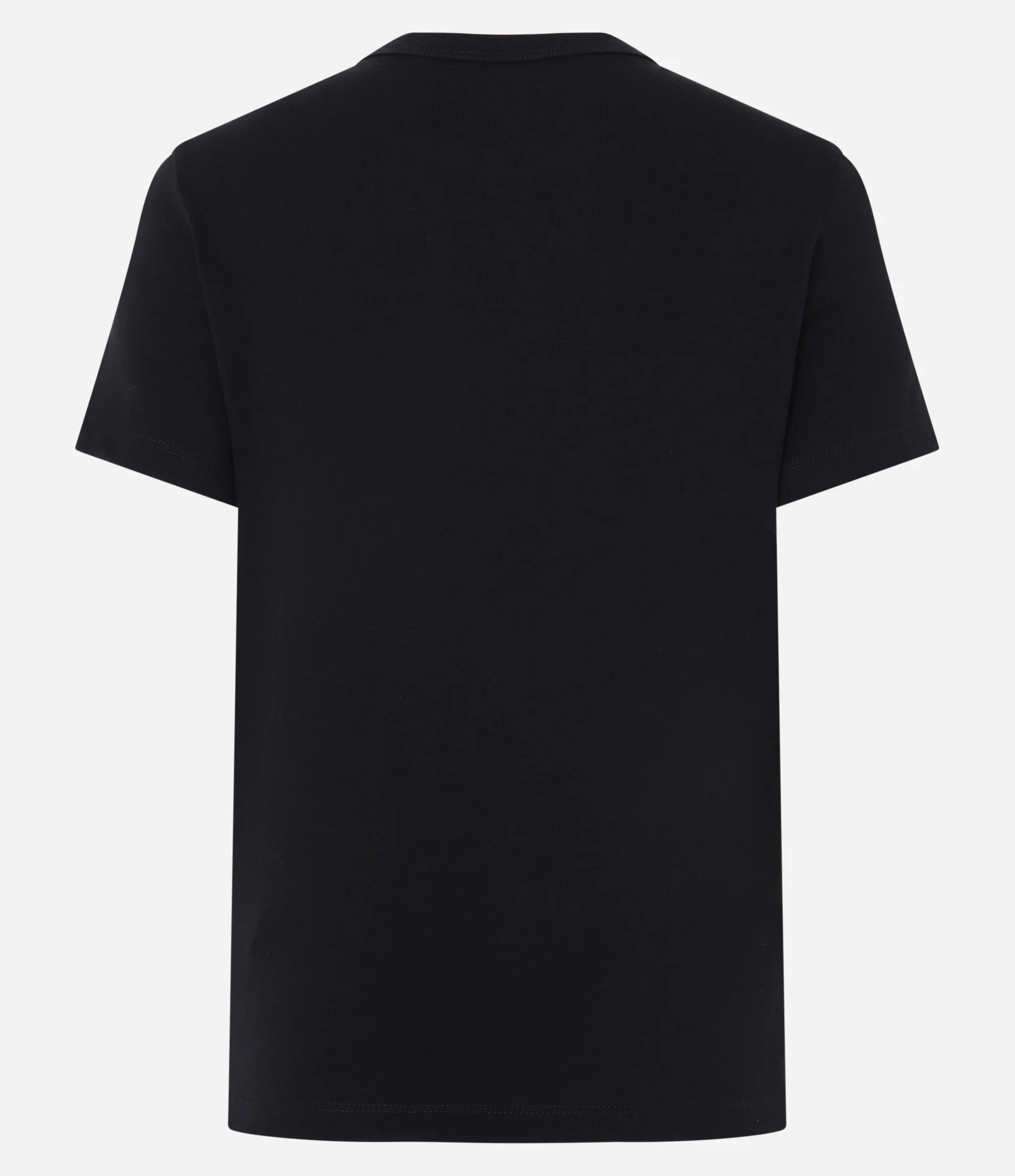 Blusa Slim Básica em Algodão Peruano com Gola Redonda Preto 2