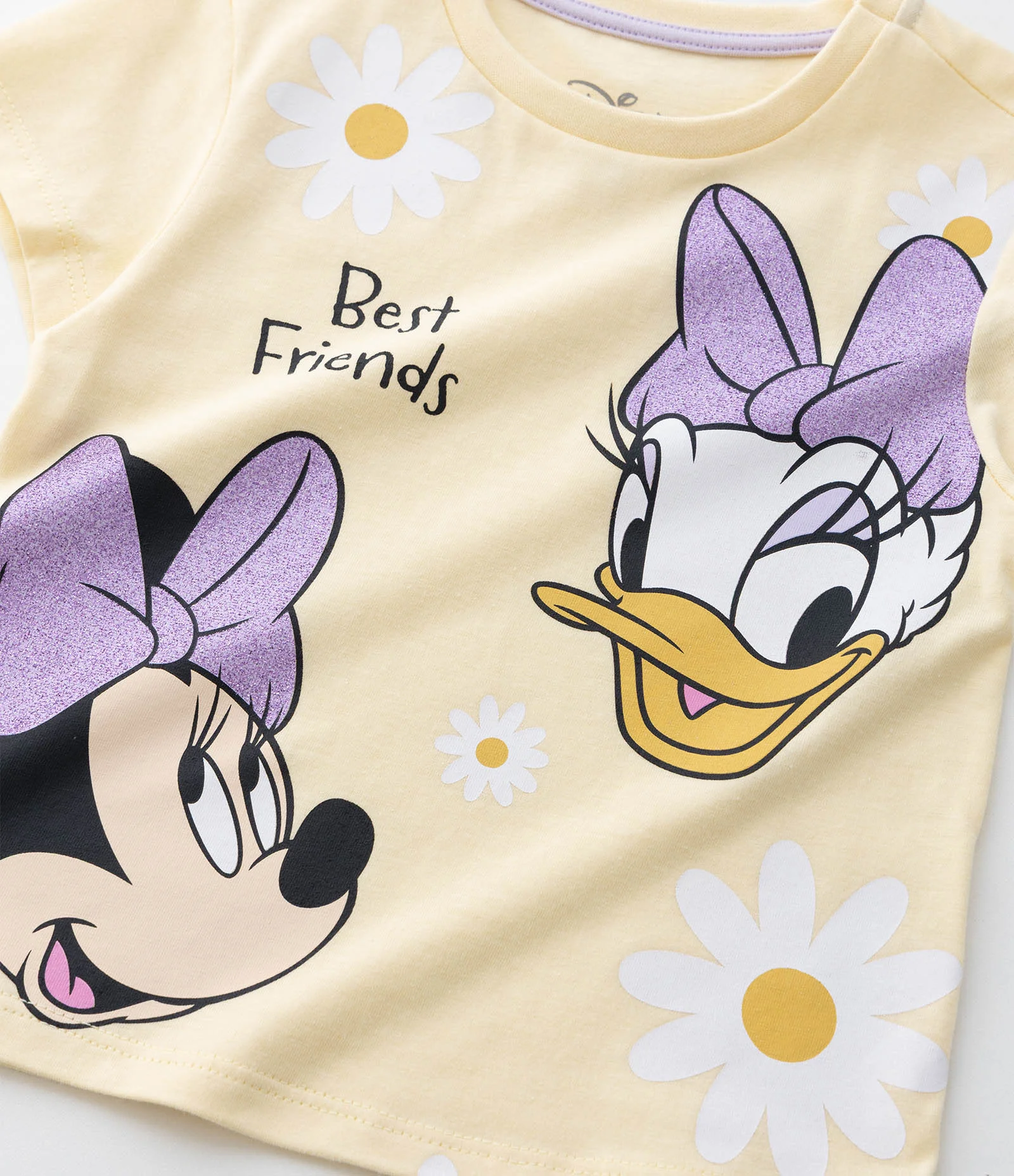 Pijama Curto Infantil com Estampa Minnie e Margarida - Tam 2 a 6 anos Amarelo/Roxo 9