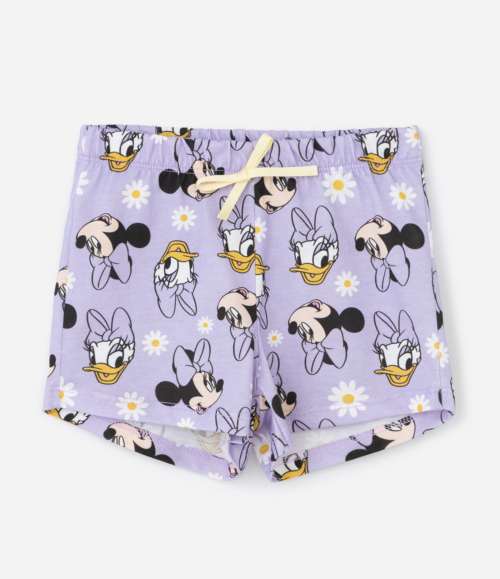 Pijama Curto Infantil com Estampa Minnie e Margarida - Tam 2 a 6 anos Amarelo/Roxo 4