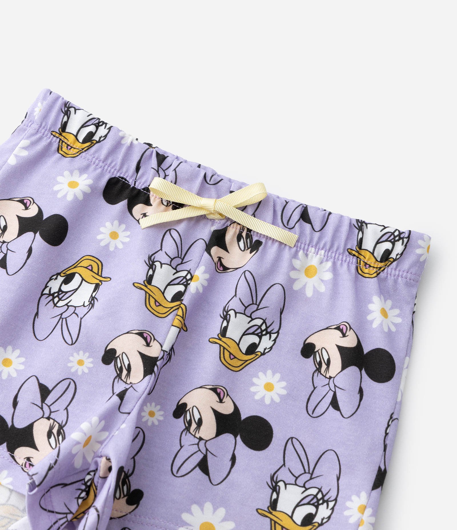 Pijama Curto Infantil com Estampa Minnie e Margarida - Tam 2 a 6 anos Amarelo/Roxo 7